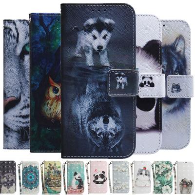Husă portofel cu slot pentru card pentru animale 3d pentru Samsung Galaxy A12 5g Panda câine pisică tigru leu pictat carte cu clapetă din piele husă telefon A12