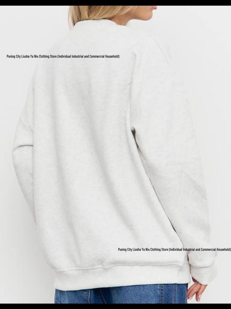 2025 Fall/Winter Chic Letter Print Loose Fit Sweatshirt