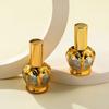 2Pcs 15ml Patterns Essential Oil Roller Bottle Gold Crown Shape Perfume Bottling Portable Electroplated Carve Glass Empty Bottle