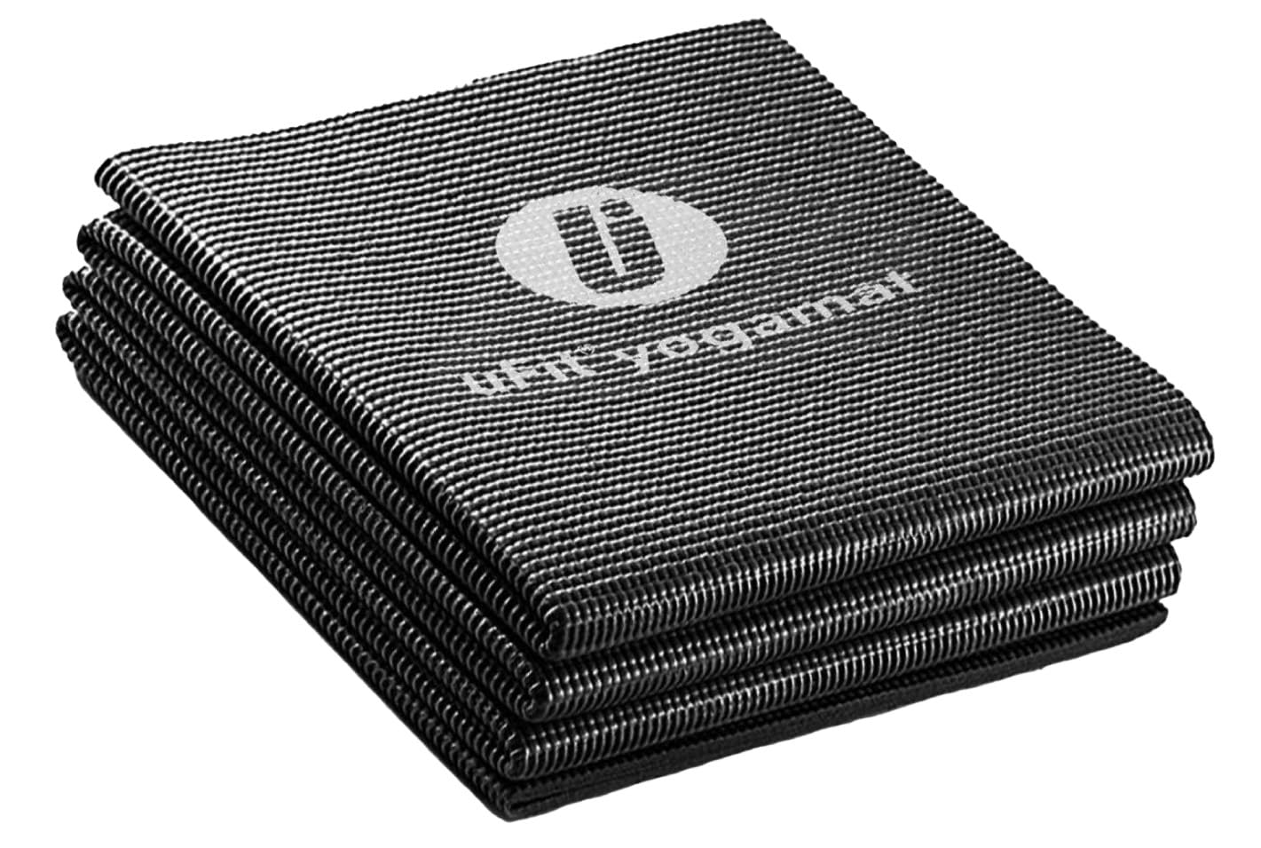 

uFit японский складной коврик для йоги толщиной 6 мм, легкий, 61 см x, из ПВХ, также используется профессиональным спортсменом Jun Yogamat, чёрный