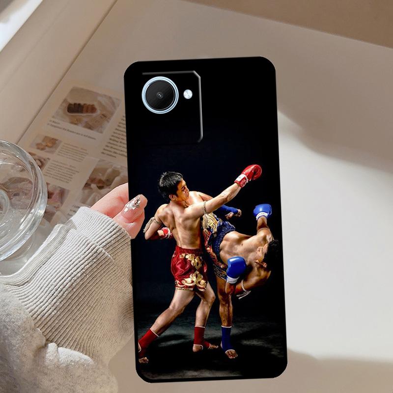 Muay Thai Kickboxen Kampf Für Realme C67 C75 C61 C55 C53 C51 C21Y C25S GT 7 Pro 5 6 GT 6T 10 11 12 13 14 Pro Plus Hülle