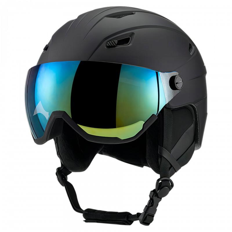 Unisex Ski Helmet With Integrated Goggle Sleeve Warm Impact-Resistant Outdoor Snow Sports Gear Adults