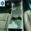 Front Seat Central Console Row Water Cup Holder Decor Panel Cover Sticker Trim Fit For Tesla Model 3 2018 -  Car Accessories