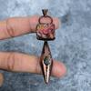 Natural Titanium Druzy Copper Engagement Wife Gift Electroformed Pendant Jewelry VP-57