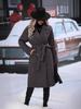 2026 Women's Double-Breasted Lapel Woolen Coat - Autumn/Winter Collection