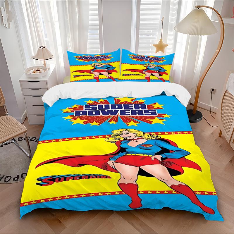 3pcs Super Powers Duvet Cover Set (1 Duvet Cover + 2 Pillowcases, No Core) - Comfortable, And Breathable Bedroom Decoration yy251104067