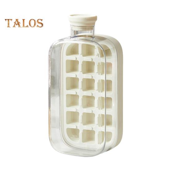 Bandeja de hielo con tapa, molde eficiente para hacer hielo en el congelador, fácil de liberar, sin contacto, para hacer cubitos de hielo, para bebidas, café y cócteles.