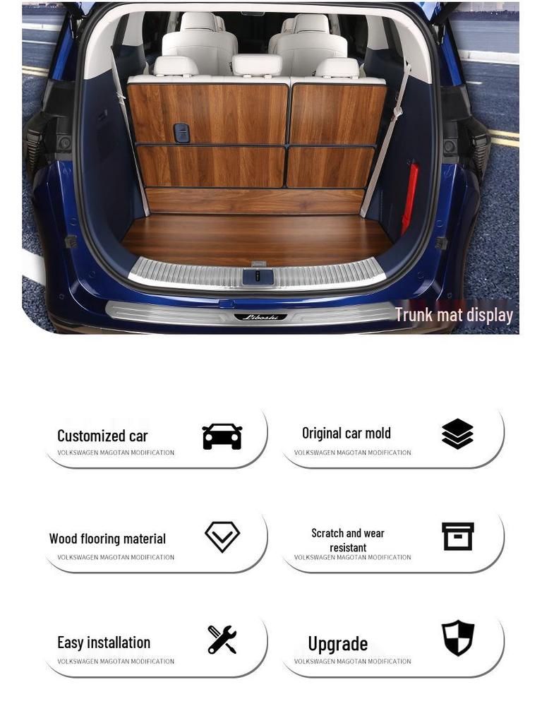 2024-2025 Buick GL8 PHEV Interior Upgrade: Solid Wood Flooring & Full-Coverage Mats.