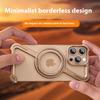 For iPhone 16 Pro Bumper Case Z-Shape Design Magnetic Boardless Phone Back Cover with Kickstand