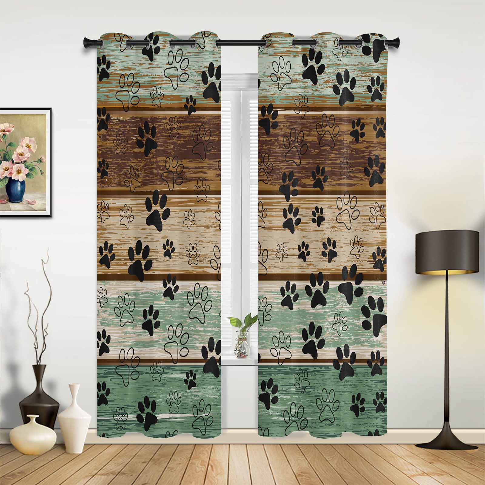 Ретро деревянные доски коготь оконные шторы для гостиной роскошные шторы для спальни — фото 2