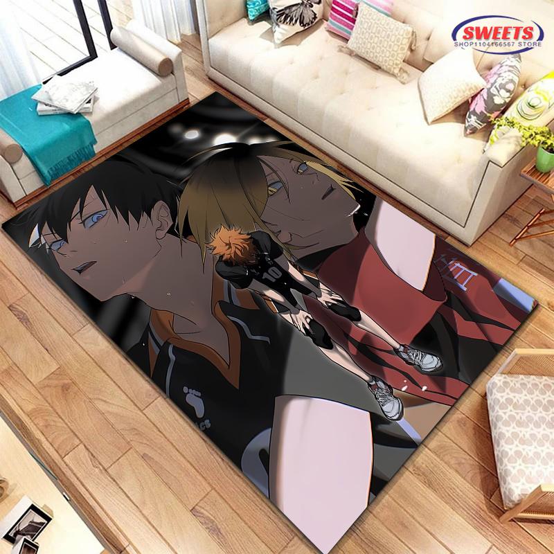 Haikyu Koberec Novinka! Protiskluzová Zvuková Izolace, Koberec do Obývacího Pokoje Ložnice K Posteli a do Kancelářských Prostor, Odolná Pratelná Podložka