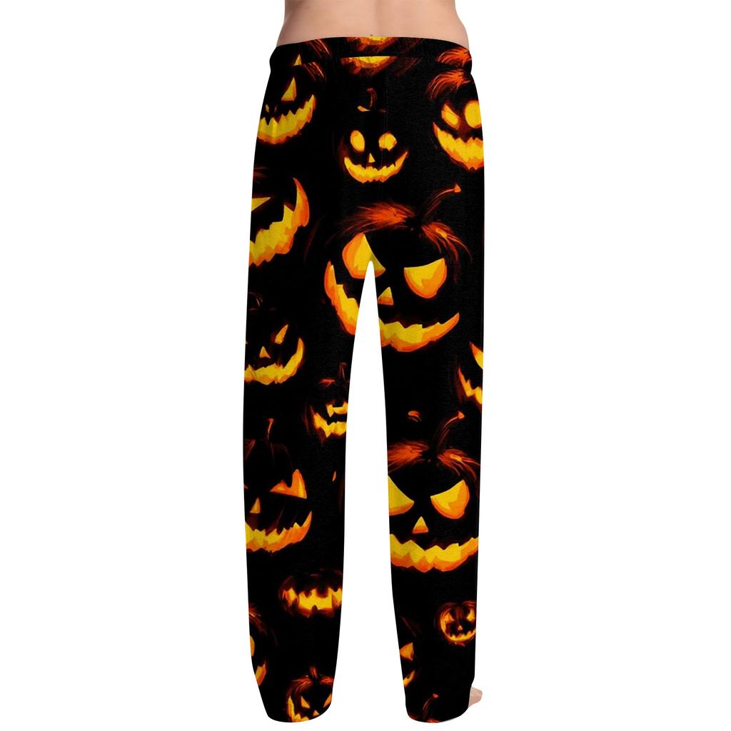 Men's Halloween Print Drawstring Lounge Pants Casual Sleepwear Bottoms Comfortable Fit Relaxed Style
