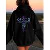 Women's Casual Trendy Graphic Hoodie Versatile Windproof Elastic Cuff Fall