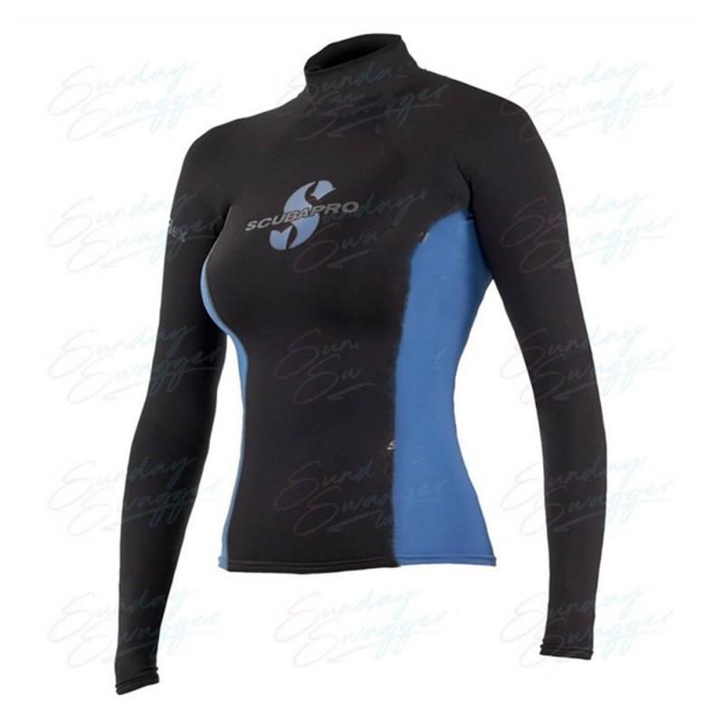 

SCUBAPRO Women s Long-Sleeved Outdoor Sports Ultraviolet Swimsuit Surfing Suit Shirt Top XXS