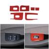 Red Carbon fiber Window Lift Switch Button Trim Sticker For Tesla Model 3 23-24