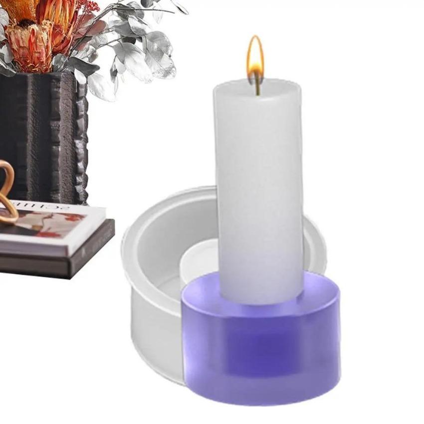 Kerzenhalter Silikonform 3D Herz/Stern/Rund Kerzenständer Gießform Beton Gießharz Formen Stab Kegel Kerzenhalter