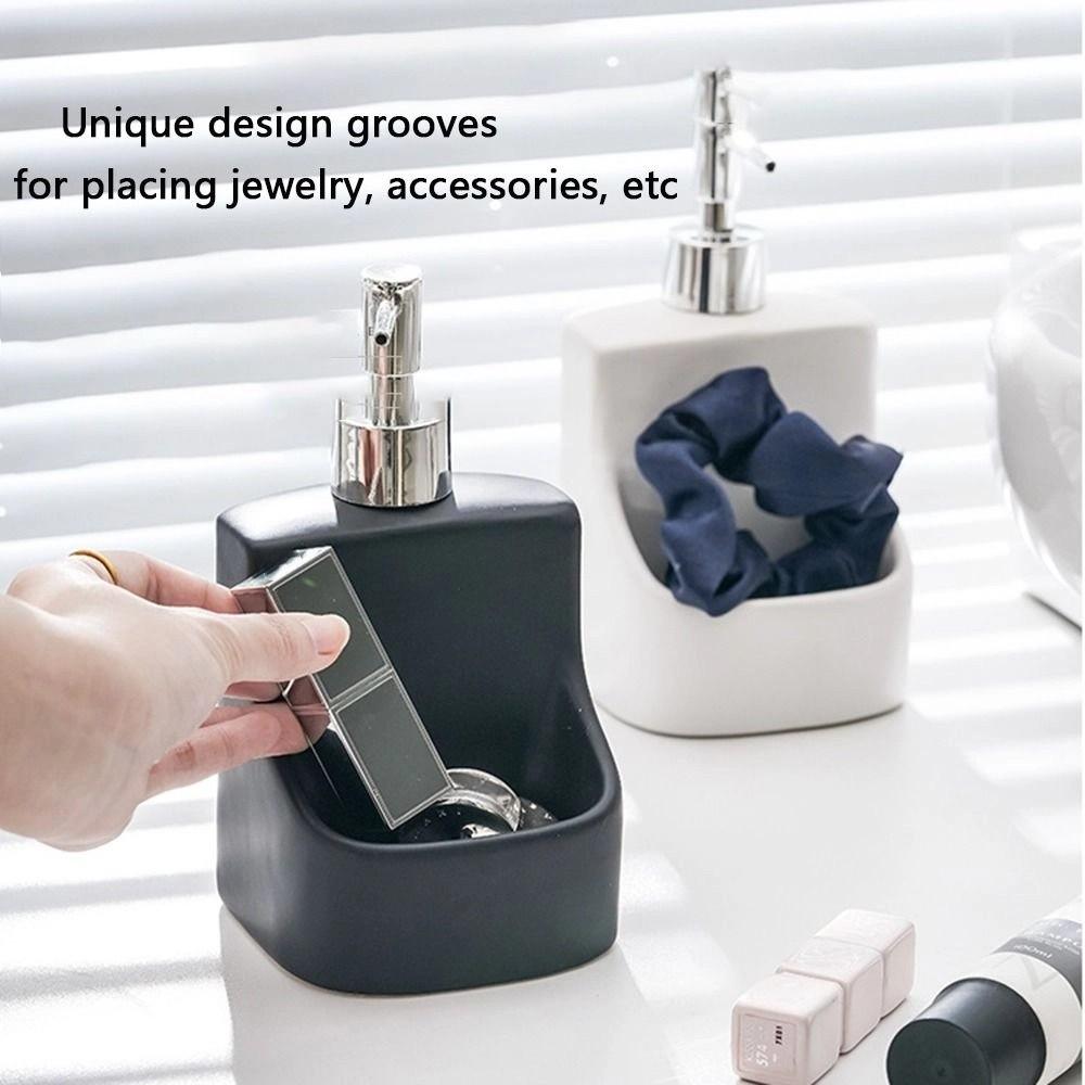 2in1 Ceramic Soap Dispenser Ceramic Refillable Lotion Bottles Dish Liquid Dispenser Kitchen
