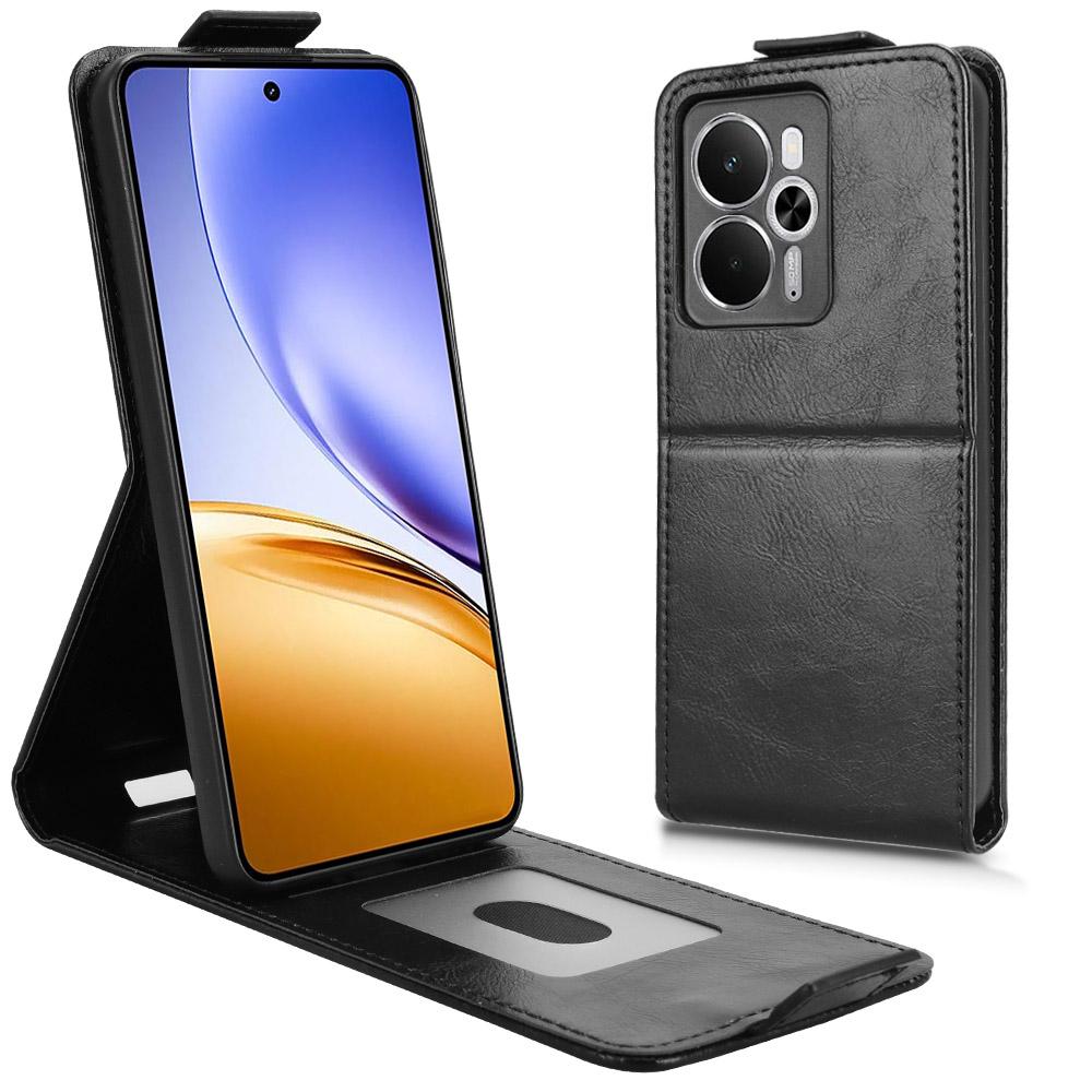 For Realme 14 5G Stand Case Magnetic Clasp Vertical Flip Leather Phone Cover with Card Holder