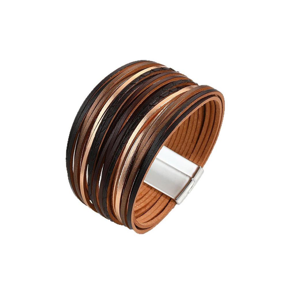 Stylish Embossed Leather Bracelet for Women and Students
