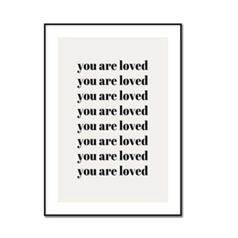 Nordic Style Motivational Quote Text Letters Print Art Canvas Poster for Living Room Decoration Home Wall Decor Picture