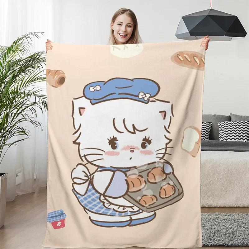Fleece Blanket Sofa M-Mikkos Cute Warm Knee Bed Camping Custom Nap Fluffy Soft Blankets for Winter King Size Microfiber Bedding