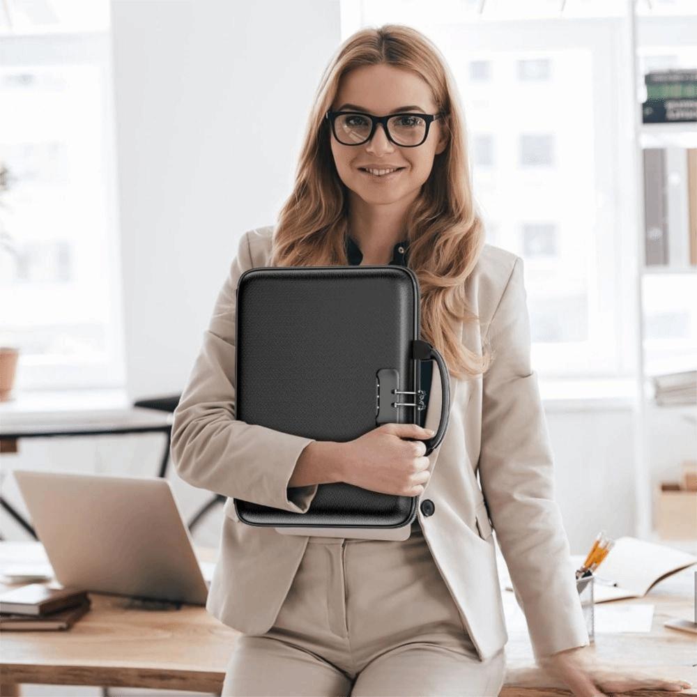 Waterproof Handheld File Bag 13 Accordion Pocket Portable Safe Storage Case  Home