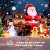Inflatable Christmas Decoration, 2.4 m Santa Claus with LED Lighting, Candy Cane for Indoor and Outdoor Use