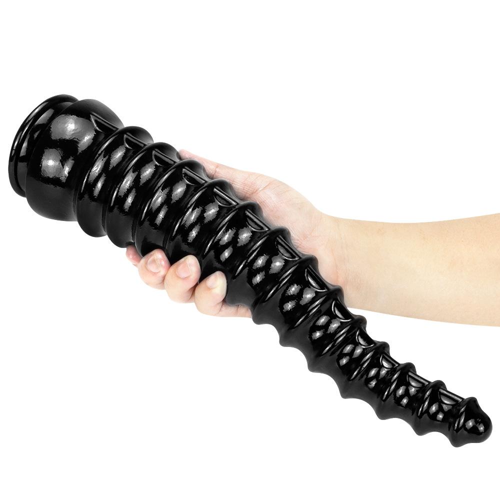 33cm velký černý anální kolík Fisting Sex Toy Slave Masturbator Realistický penis PVC Monster Dildo XXL