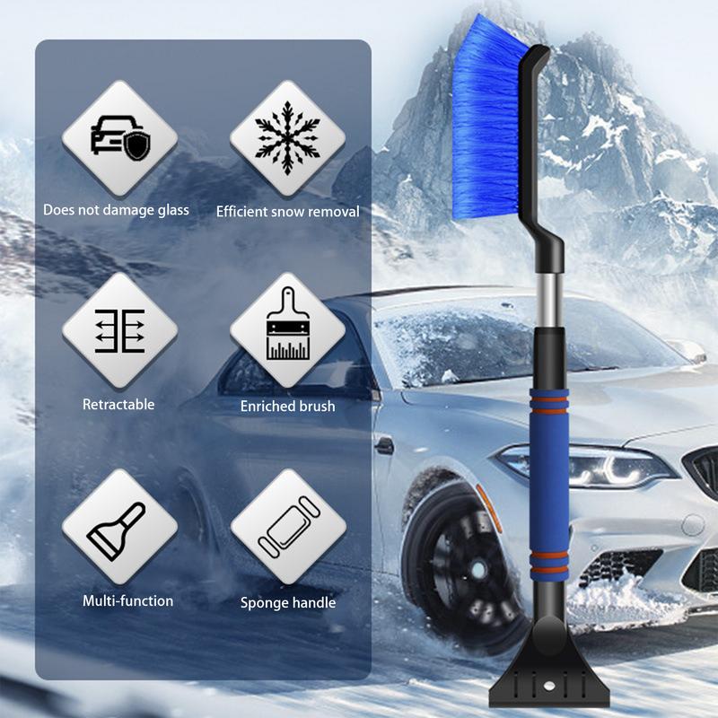 For Refer To Description Snow Shovel For Car High Strength Anti-Cracking Snow Shovels Ergonomic Handle Long-Lasting Snow Brush