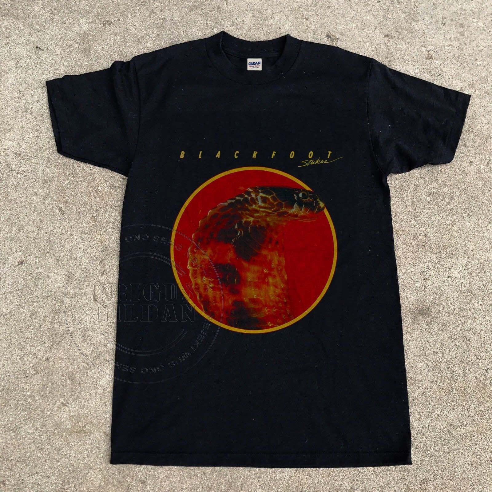 Vintage 70 s Blackfoot - Strikes 1979 rock Black Men S-234XL C278 XXXXL