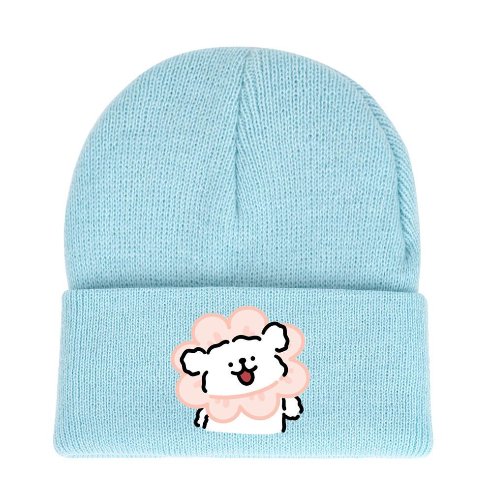 Winter Maltese Knit Hat With Printed Design For Men Women Casual Weather Cold