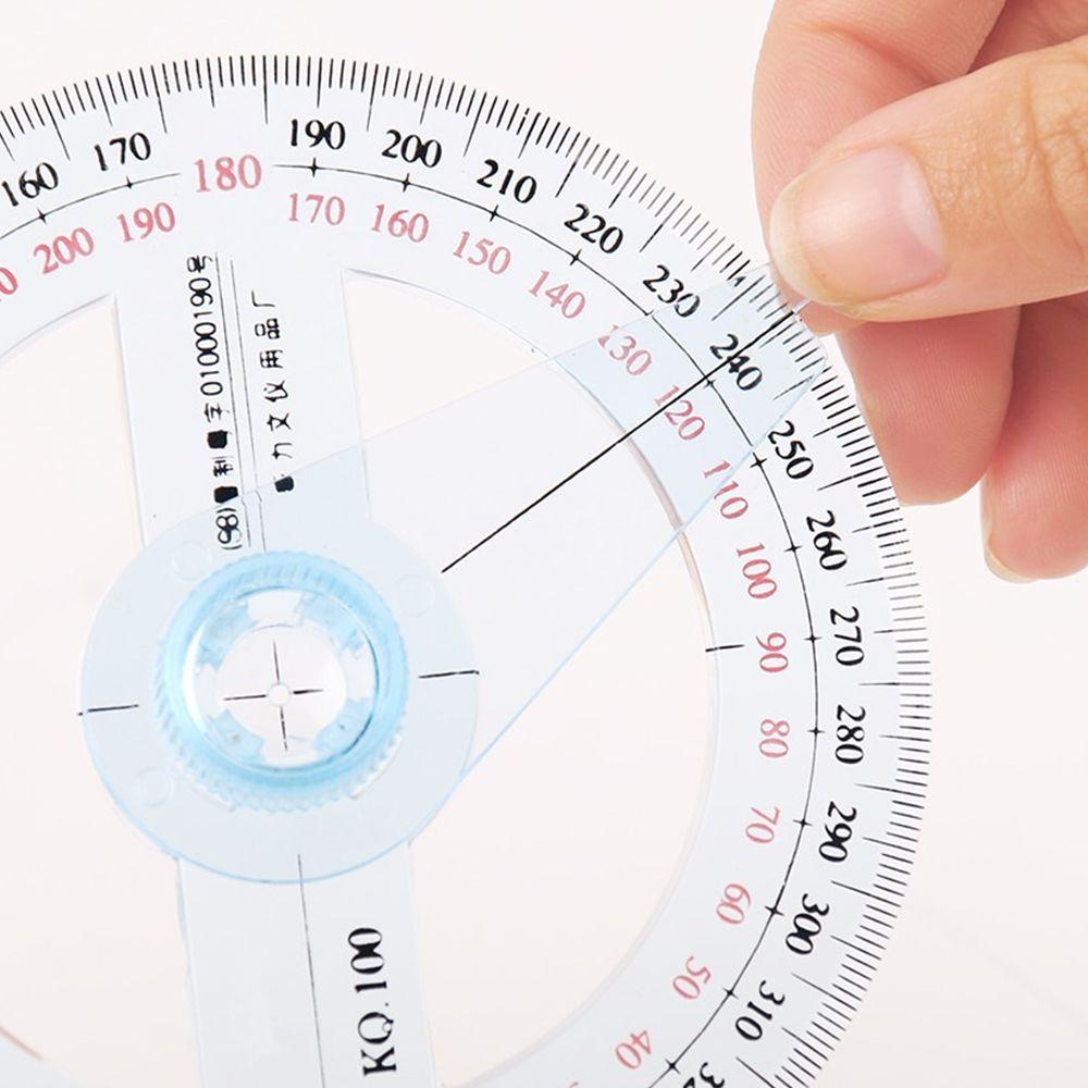Durable Full Circle Office Math Swing Arm Goniometer Measuring Tools Protractor Pointer Angle Ruler