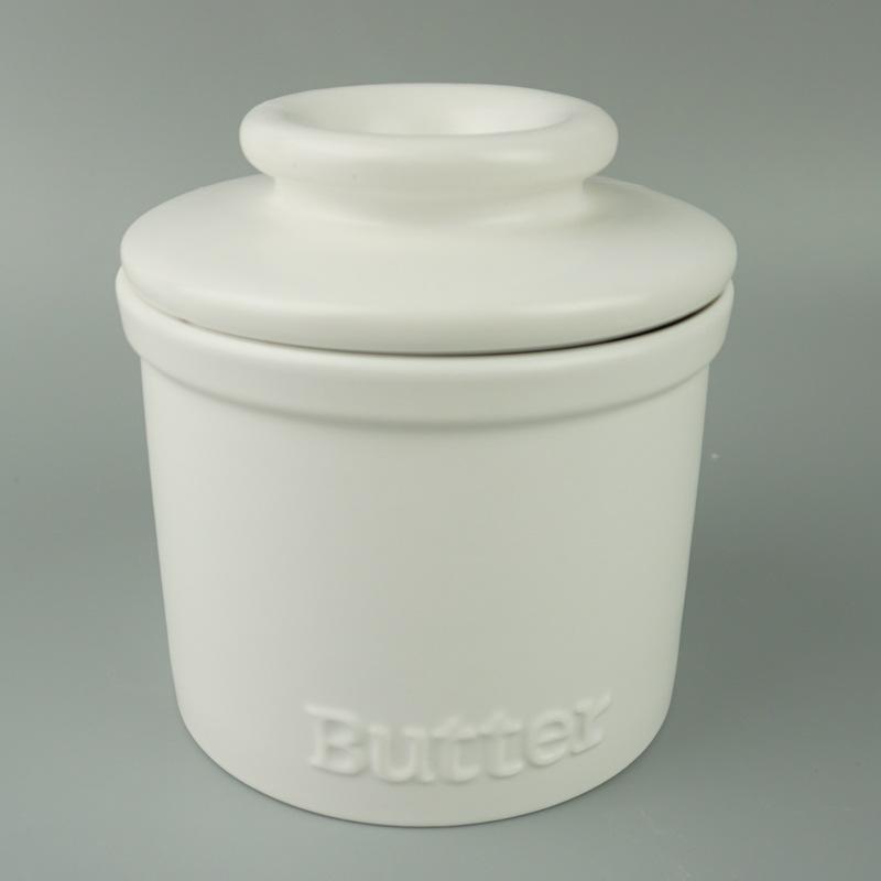 Strictly Selected Black and White Ceramic Butter Tank, Cheese Dish with Lid, Kitchen Cheese Storage Tank, Storage Tank, Butter Box Set