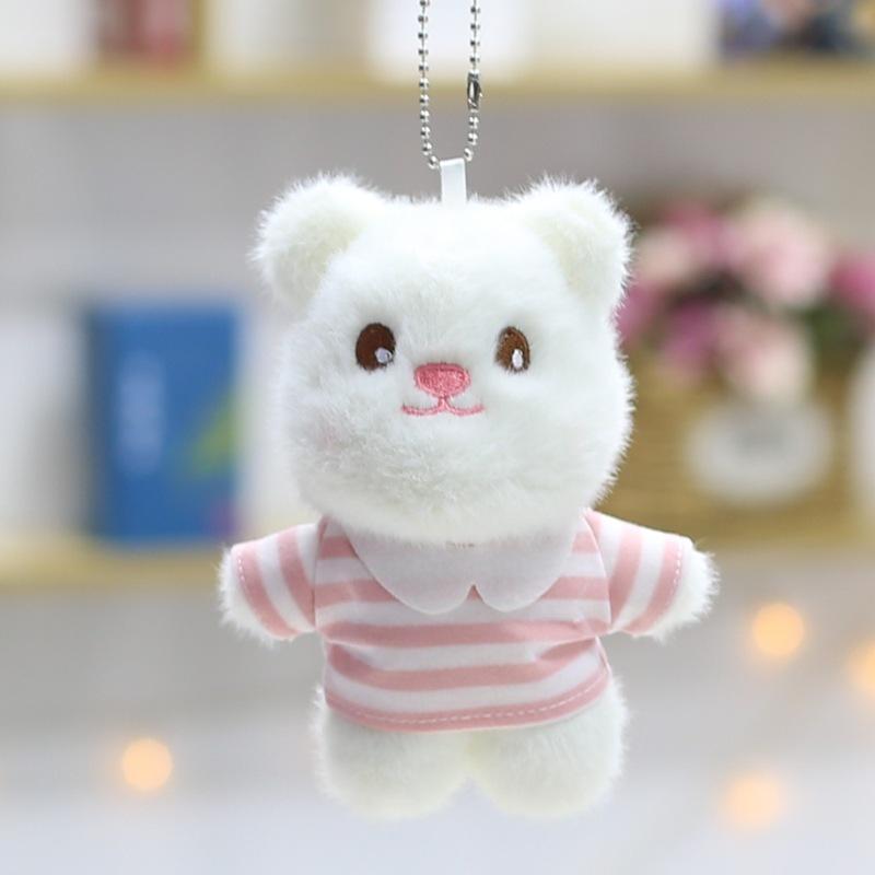 Cute Cute T-shirt Bear Pendant Butter Bear Plush Toy Doll Bag Hanging Ornament Doll Keychain