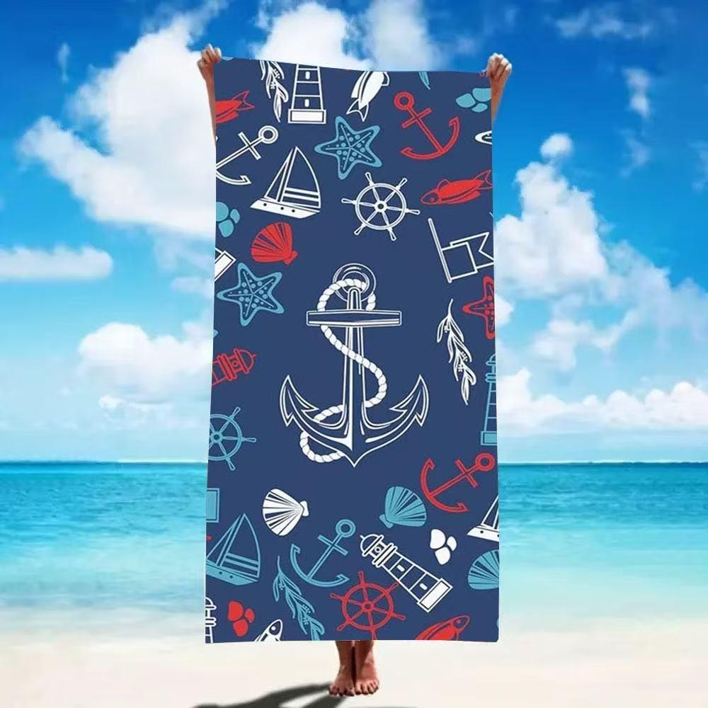Cool Summer Festival Beach Towel Lightweight Quick Dry Towel for Beach Vacation Swimming and Camping Trips
