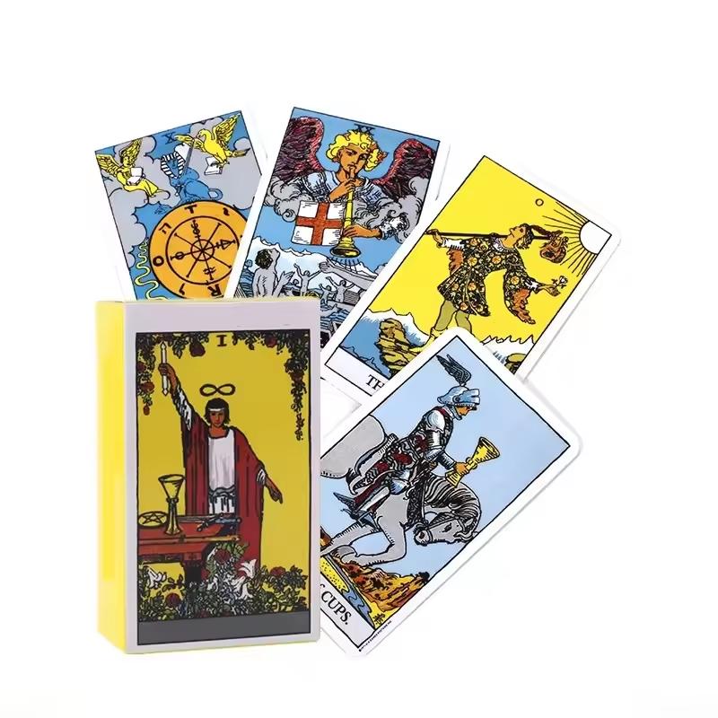 78Pcs English Spanish Version The Rider Waite Tarot Card Divination Personal Use Tarot Deck Oracles Entertainment Board Game