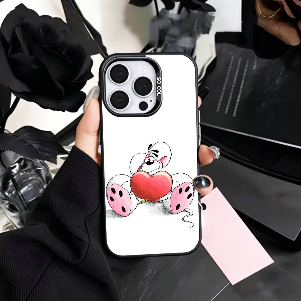 BELLISSIMA Custodia per Telefono D-Diddl Per iPhone17,16,15,14,13,12,11 Plus,Pro Max Colorata Argentata Interno