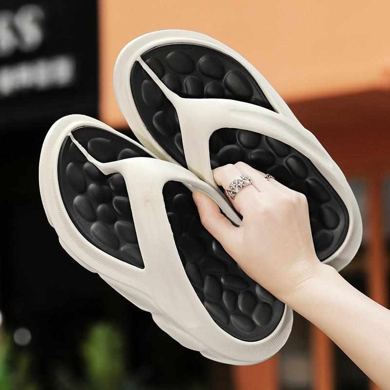 Fashion Men's Outdoor Indoor Thick Bottom Flip Flops Male Students Walking Casual Footwear Water Shoes