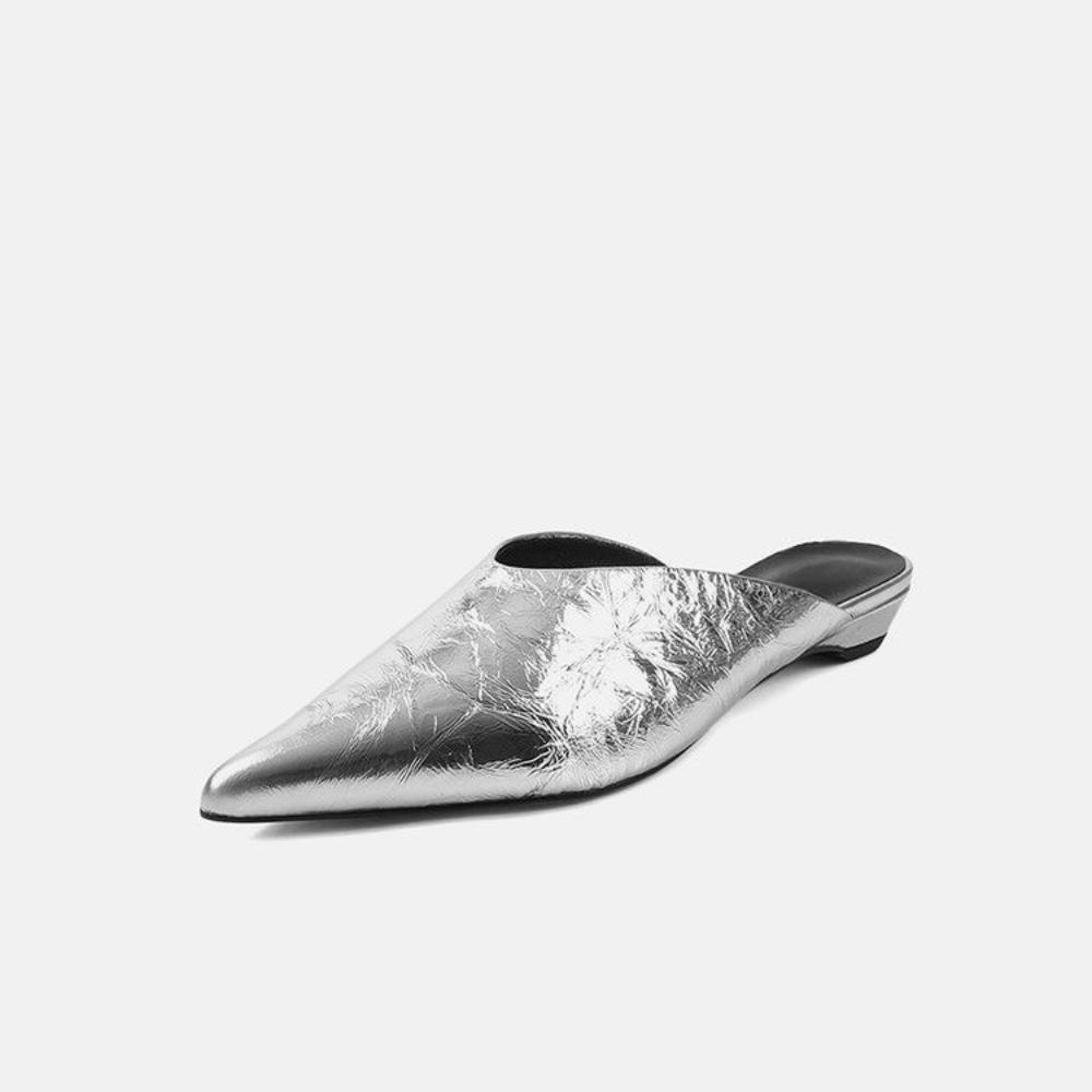 Fashion Women High Heels Slippers Baotou Women Shoes Sexy Pointed Toe Chunky Heels Mules Outdoor Walking Slides Chaussure Femme 2025