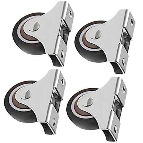 Mini nábytková kolečka, Malá 25mm pevná kolečka, Směrová pohyblivá kolečka, Nastavitelná kolečka pro nábytek, 4 kusy