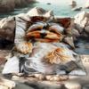 Yorkie Dog Print Blanket , Warm and Comfortable Throw Blanket Sofa Bed Sofa Camping Trip, the Best Gift.