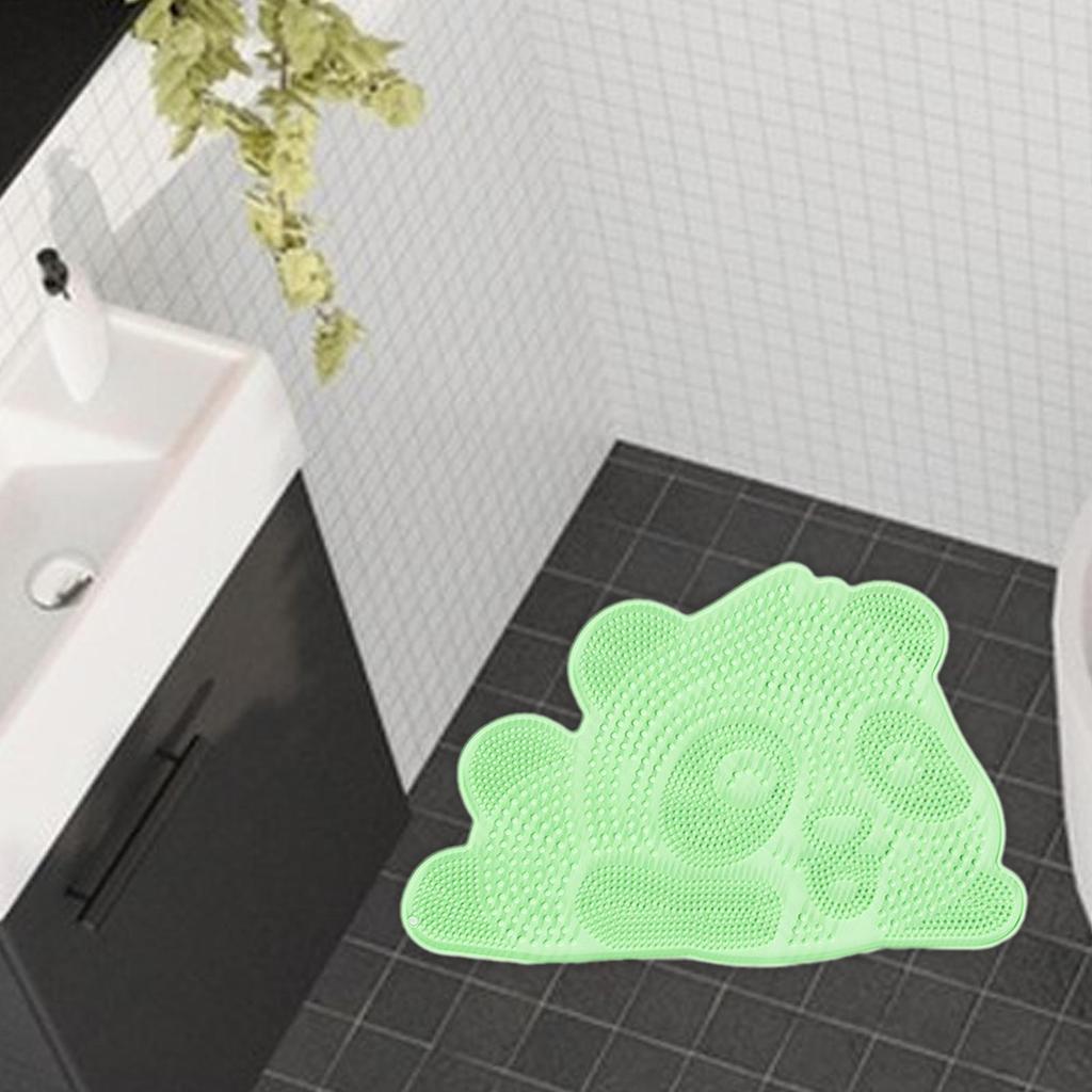 Shower Foot Scrubber Mat Silicone Bath Wash Pad for Hotel Men and Women Gym