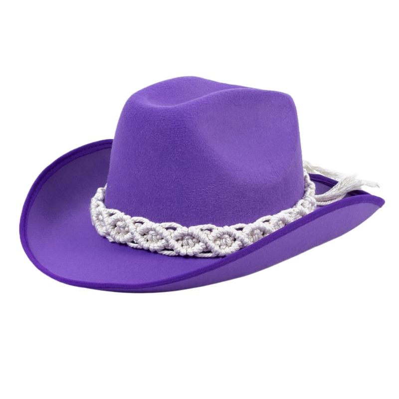 Fedoras Cowboy Hat Black Wide Brimmed Cowboy Hat Surprise Gift for Boyfriend