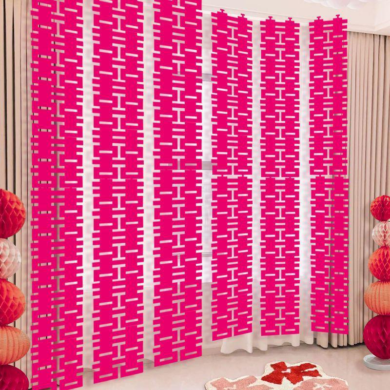 Butterfly Flower Wedding Decoration Set: Double Happiness Curtains & Pendants for Bedroom & Living Room