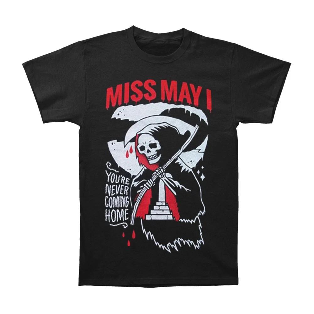 Men s Miss May I Never Coming Home T-shirt Small Black XL