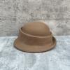 Thousand Gold Wind Elegant Wool Styling Top Hat Women'S Autumn And Winter Light Luxury Warped Edge Dome Warm Pleated Short Brim Basin Hat