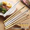 Stainless Steel Korean BBQ Tongs for Steak and Cuisine Prep