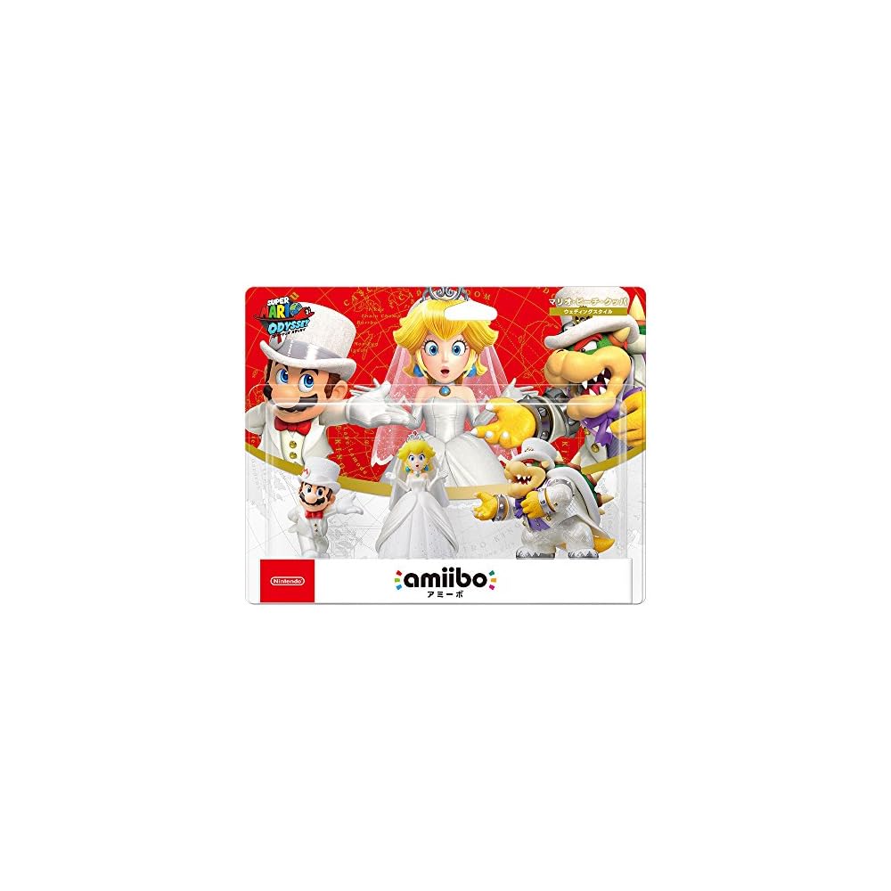 Nintendo Super Mario Triple Wedding Set Mario Peach Bowser Action Figures