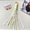 Lace Keychain Braided Rope Charm Pendant Keyring  Simple All-Matching Bag Decoration Jewelry Accessories