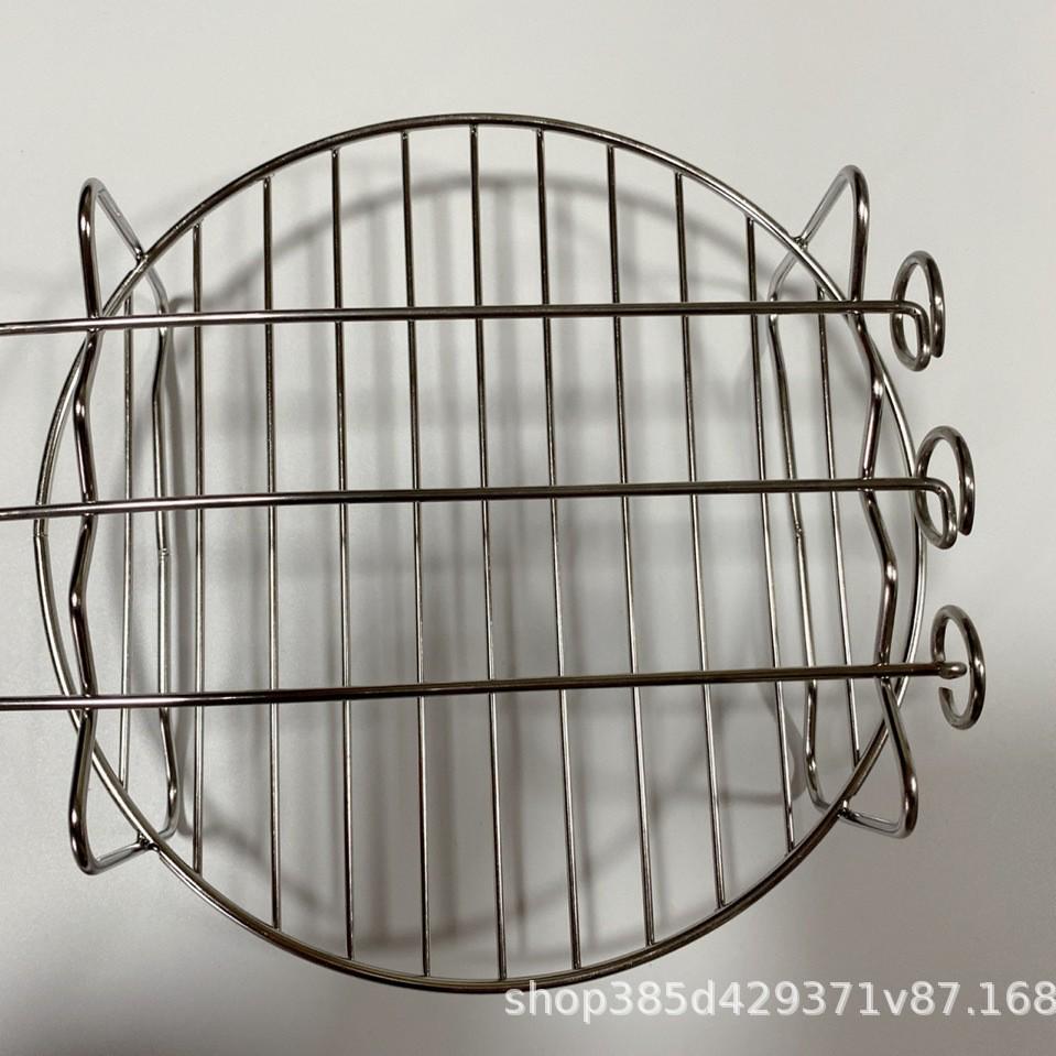Stainless Steel Double-Layer Air Fryer Grill Rack with Skewers
